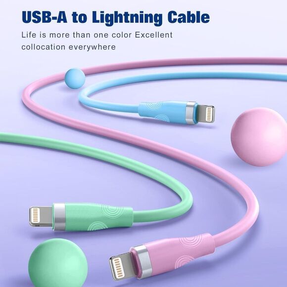 3 x 6 Feet [Apple MFi Certified] iPhone Lightning Cables USB Fast Charging - Picture 6 of 7